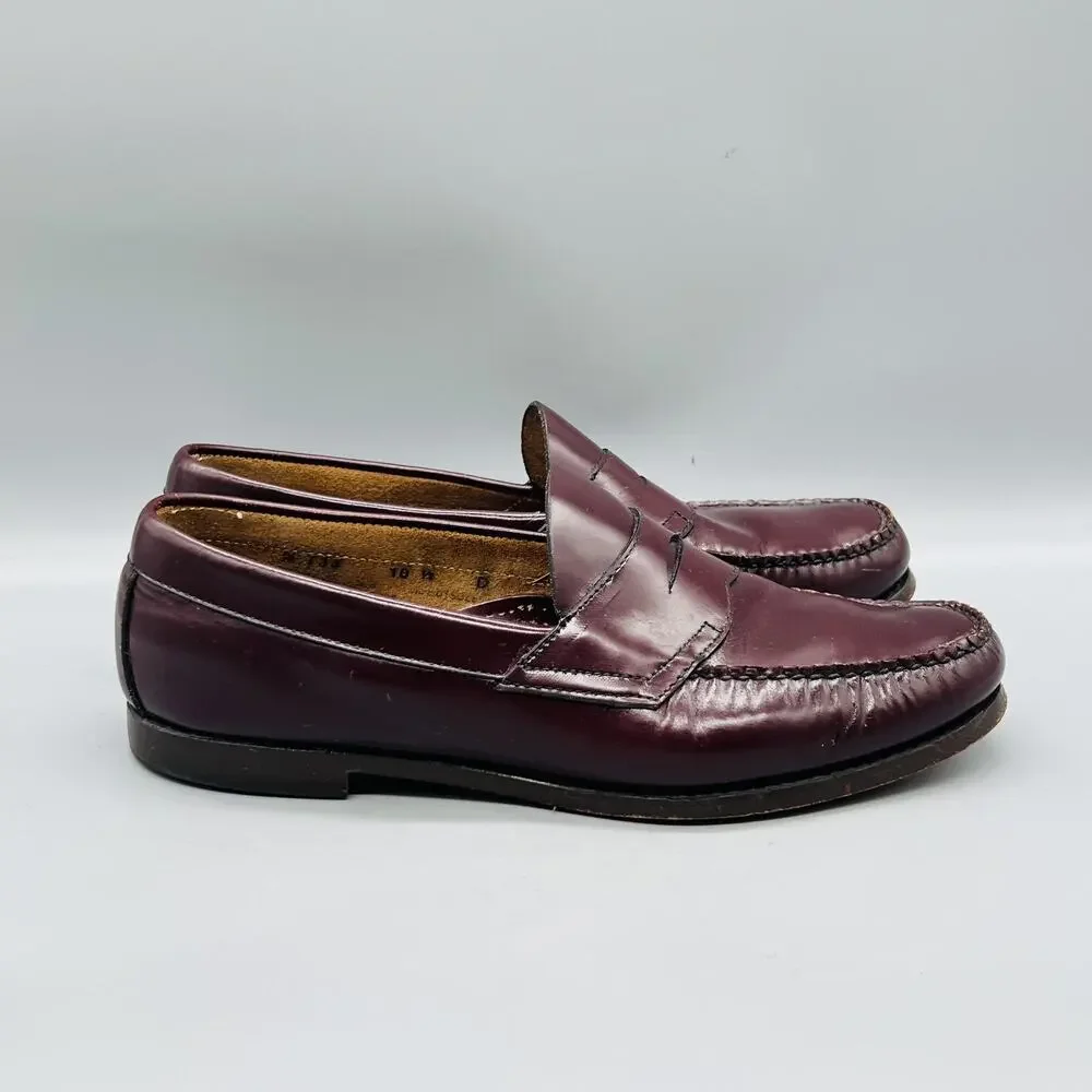 GH Bass & Co Shoes Mens 10.5 Brown Leather Weejuns Penny Loafers Slip On Dress
